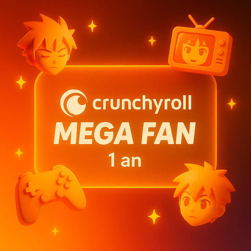 Crunchyroll MEGA FAN (1 an) - Connexion au compte