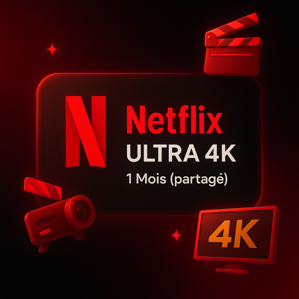 Netflix Premium (1  mois) - 1 profil -  Compte partagé - DISPONIBLE LE 27 MAI